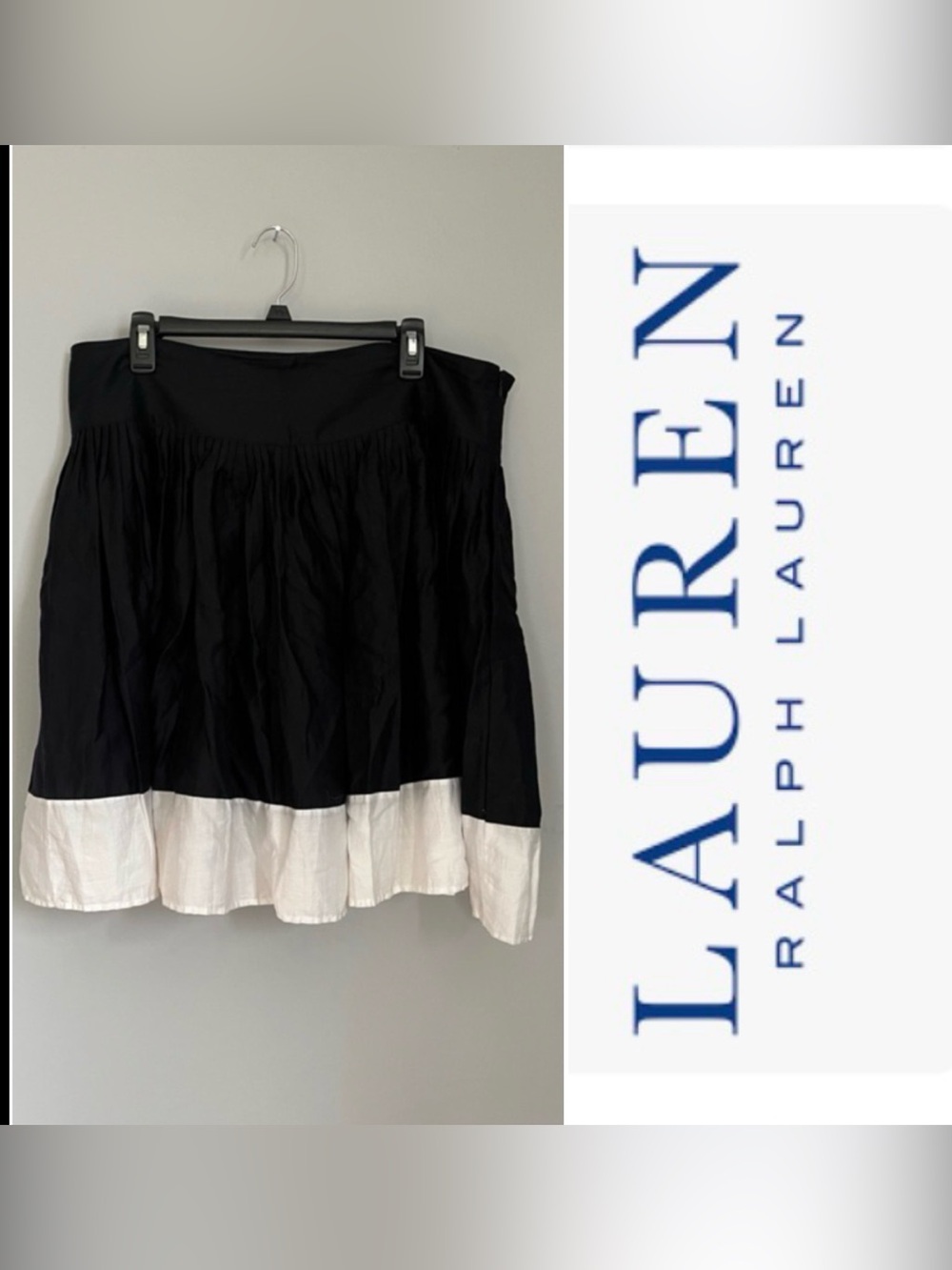 Lauren Ralph Lauren women's black/white A-Line skirt size 16.